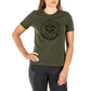5.11 WOMEN'S COFFEE THEN CONQUER S/S TEE, MILITARY GREEN